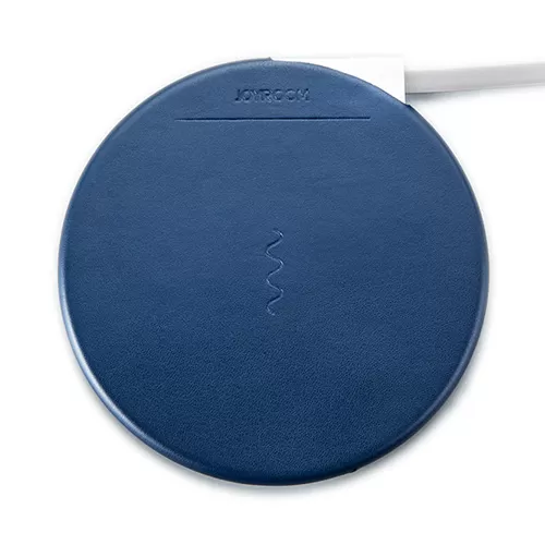 БЗП Joyroom JR-W100 Qi 5W Leather Blue фото товару БЗП Joyroom JR-W100 Qi 5W Leather Blue