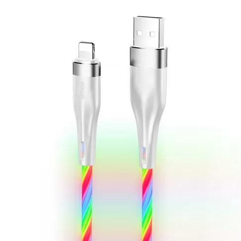 Дата кабель Joyroom Streamer S-1224N3 Lightning 1m 2.4A White фото товару Дата кабель Joyroom Streamer S-1224N3 Lightning 1m 2.4A White