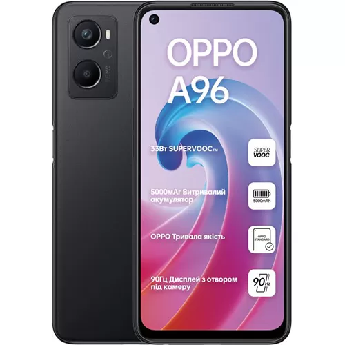 Oppo A96 6/128Gb Black фото товару Oppo A96 6/128Gb Black