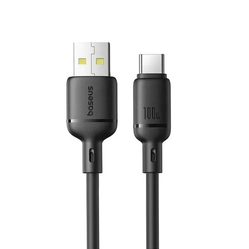 Дата кабель BASEUS Silky Series P10377703113-00 Type-C 100W 1m Black фото товару Дата кабель BASEUS Silky Series P10377703113-00 Type-C 100W 1m Black
