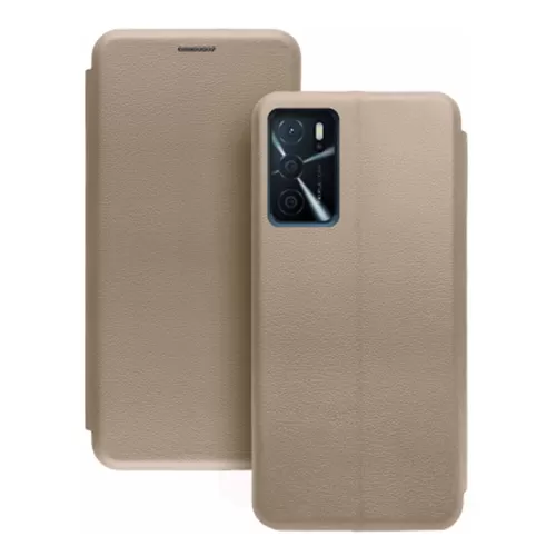 Чохол-книжка Premium Leather Case NEW Oppo A54S gold (тех.пак) фото товару Чохол-книжка Premium Leather Case NEW Oppo A54S gold (тех.пак)
