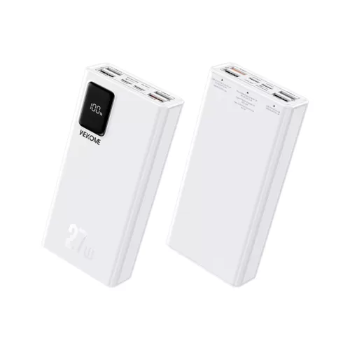 УМБ Wekome WP-93 20000mah 27W PD+QC White фото товару УМБ Wekome WP-93 20000mah 27W PD+QC White
