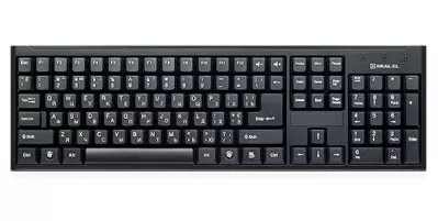 Клавіатура REAL-EL Standard 503 Black, USB фото товару Клавіатура REAL-EL Standard 503 Black, USB
