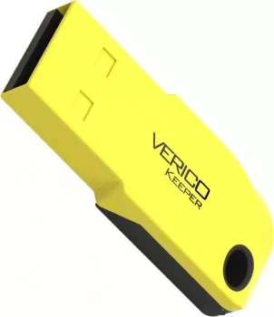 Verico USB 16Gb Keeper Yellow+Black фото товару Verico USB 16Gb Keeper Yellow+Black