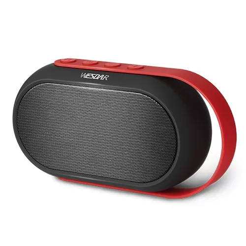 Акустична система з Bluetooth WESDAR K10 black-red фото товара Акустична система з Bluetooth WESDAR K10 black-red