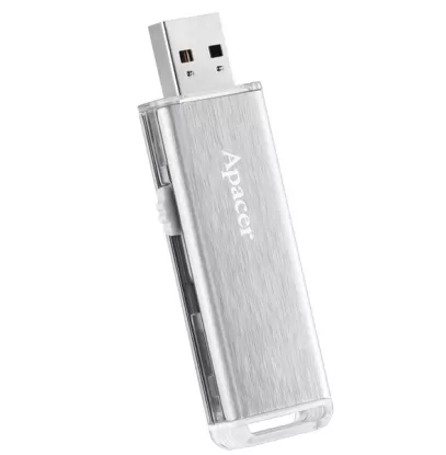 Apacer USB 16Gb AH33A Metal silver фото товару Apacer USB 16Gb AH33A Metal silver
