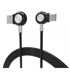 Дата кабель Wesdar T26 Type-C 1m 2A Black фото товару Дата кабель Wesdar T26 Type-C 1m 2A Black