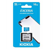 фото товара Kioxia MicroSDHC 16GB UHS-I (Class 10)+SD adapter
