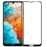 фото товару Захисне скло Florence (full glue) Huawei Y6 (2019) Full Cover Black (тех.пак)