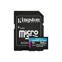 фото товару Kingston MicroSDXC 256GB UHS-I U3 A2 V30 (Class 10)+SD adapter