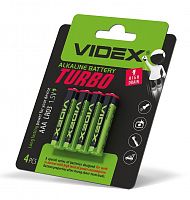 фото товара Батарейка Videx Turbo LR03/AAA 4шт./уп.