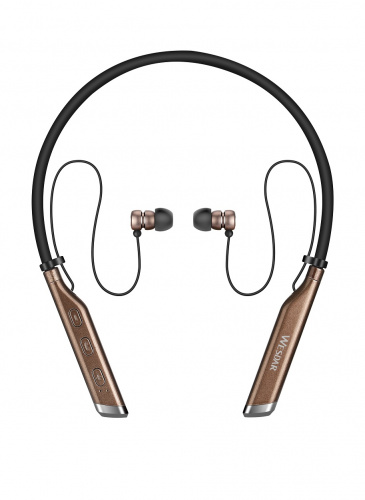 фото товара Навушники WESDAR R23 (Bluetooth), with mic, black-brown